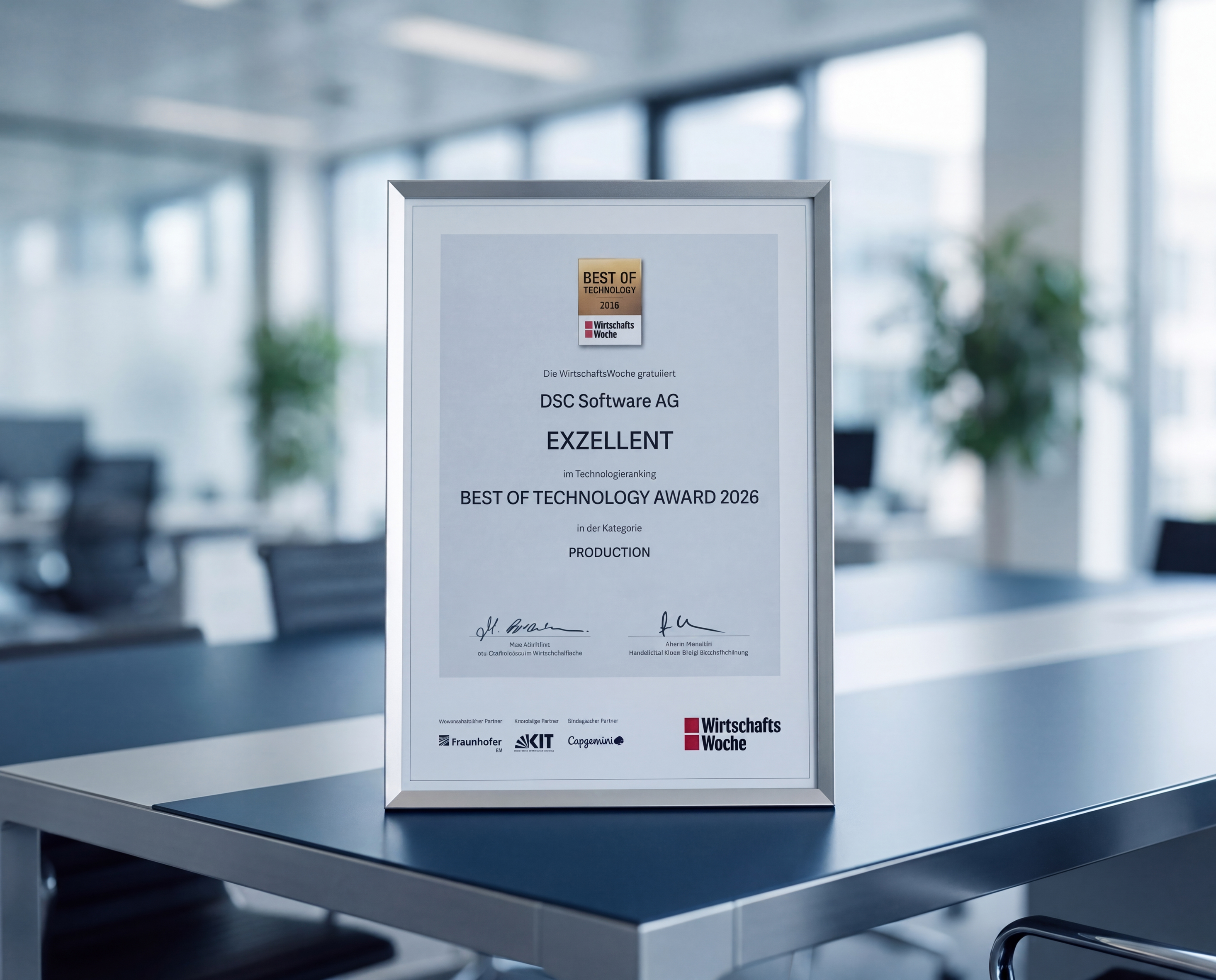 DSC Software AG recognized for its Worker Information System | WIS at the Best of Technology Award 2026