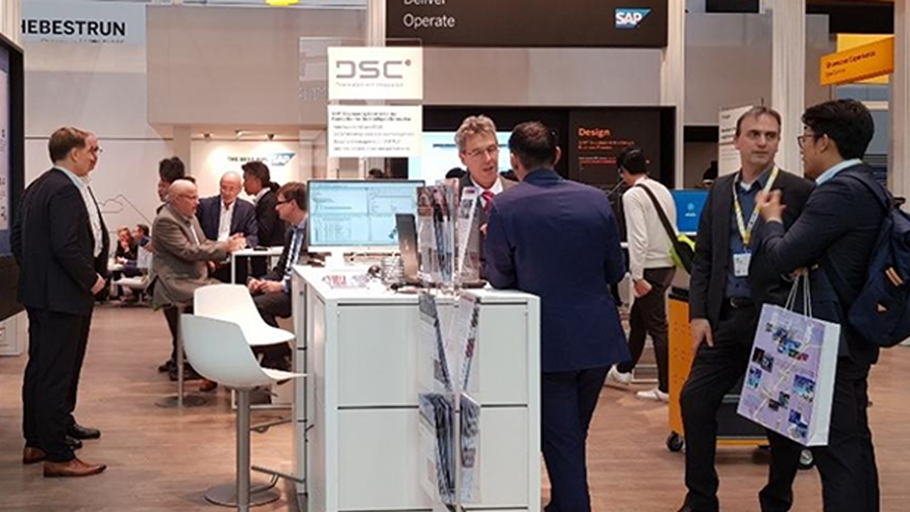 DSC Software AG at the SAP partner booth on the HANNOVER MESSE 2019
