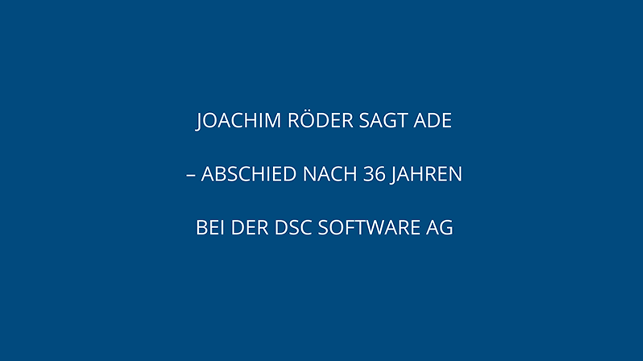 Joachim Röder sagt Ade