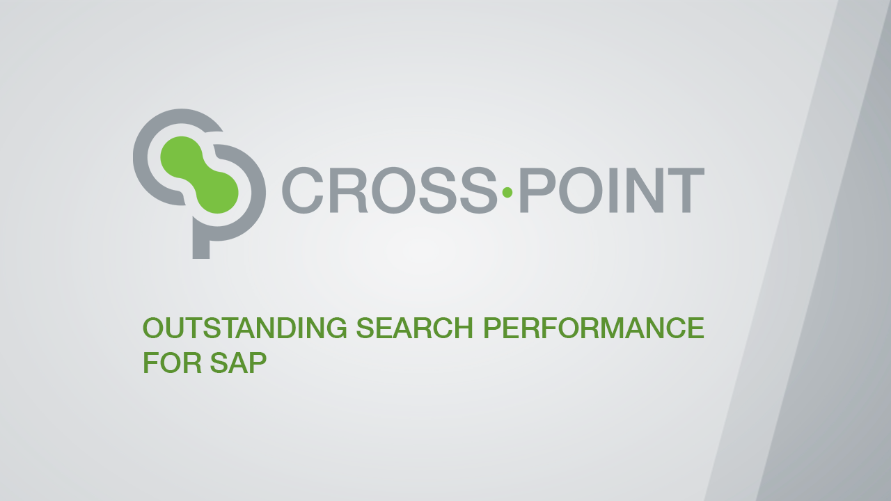 CROSS·POINT | So schnell & einfach ging Finden in SAP noch nie!