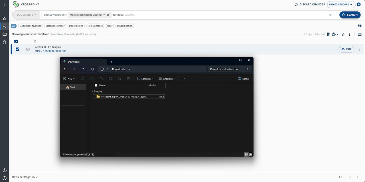 ZIP export 