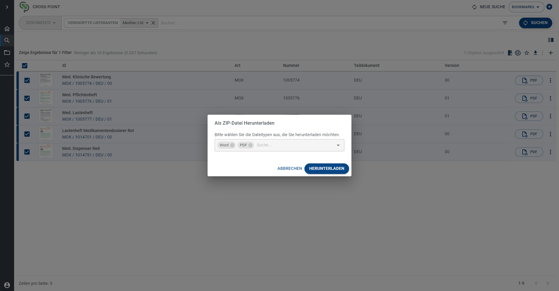 ZIP-Export