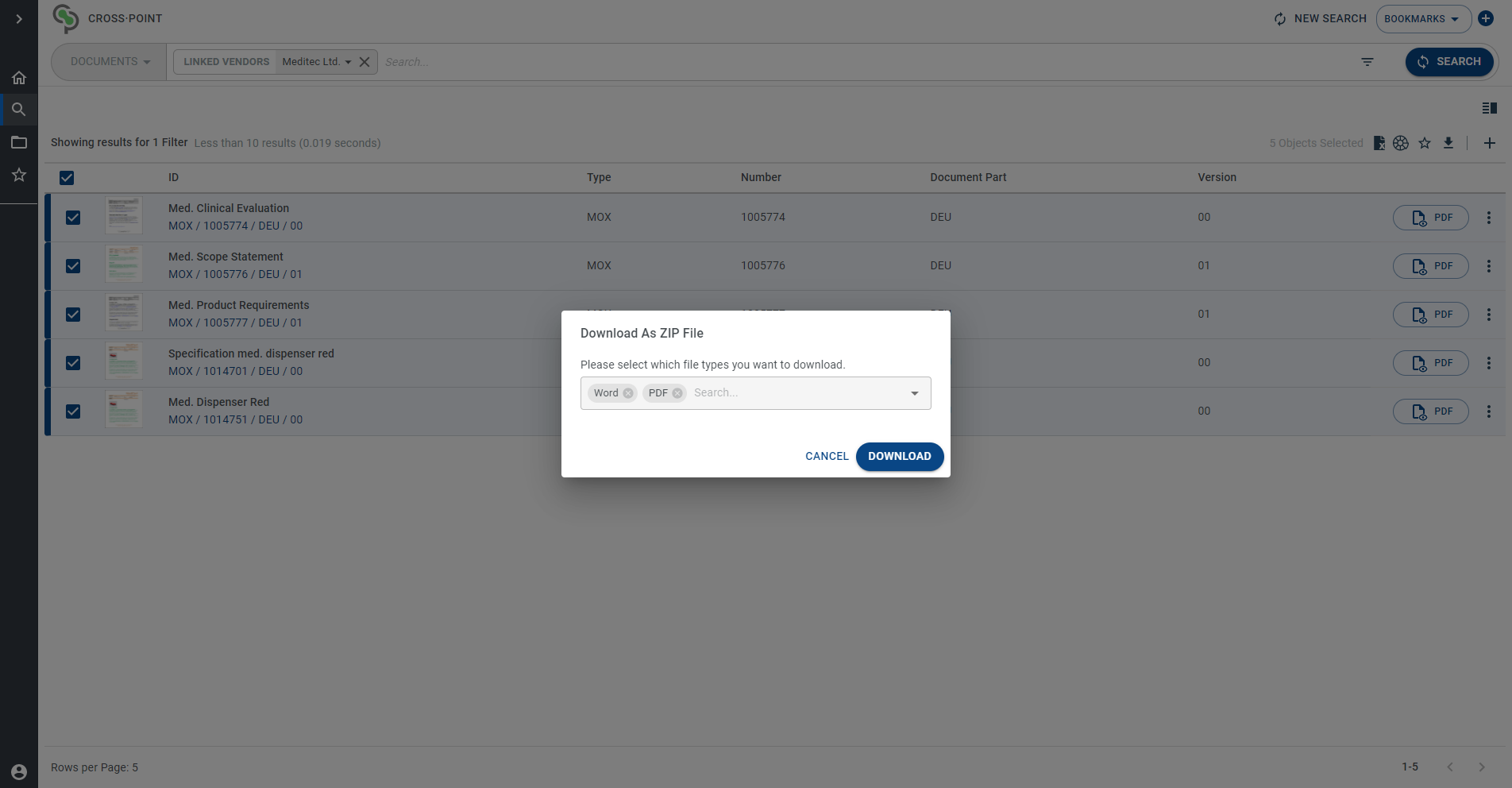 ZIP export