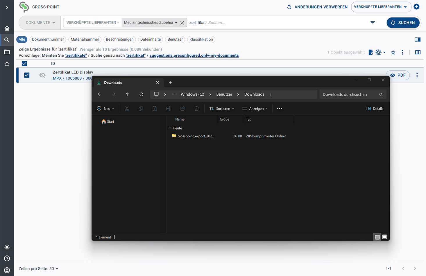 ZIP-Export